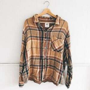 AERIE > Waffle Plaid Button Down